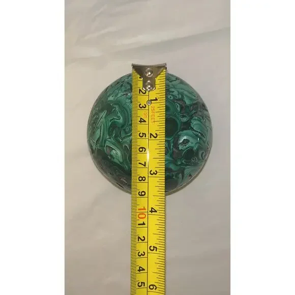 Malachite Quartz Ball Hand Carved polished Crystal Reiki Chakra Meditation 4.3Lb - Picture 11 of 11
